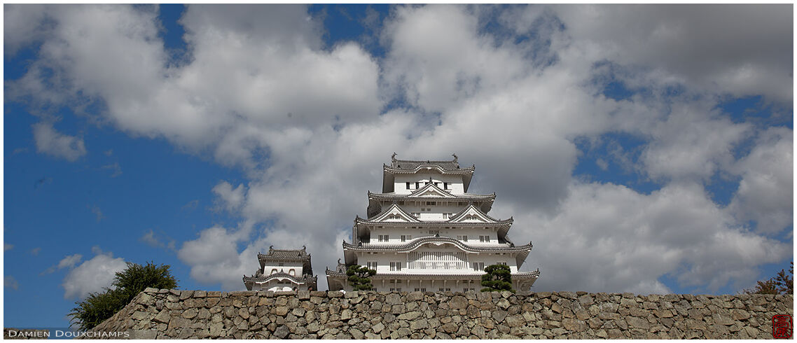 Himeiji castle and its fortified walls, Hyogo, Japan