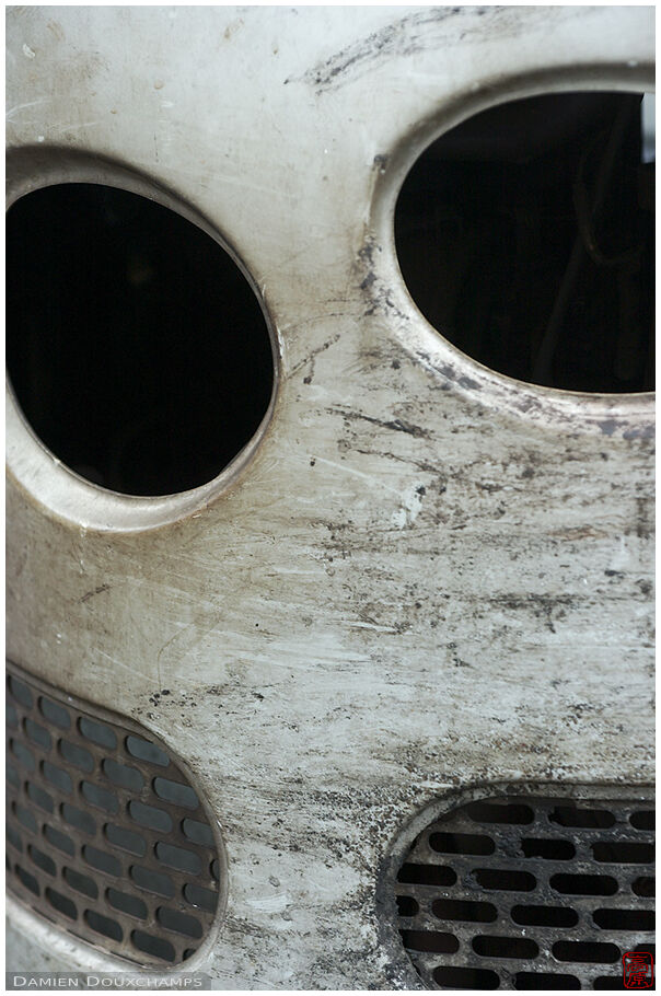 Detail of the engine block of a Toretto in Tsukiji fish market, Tokyo