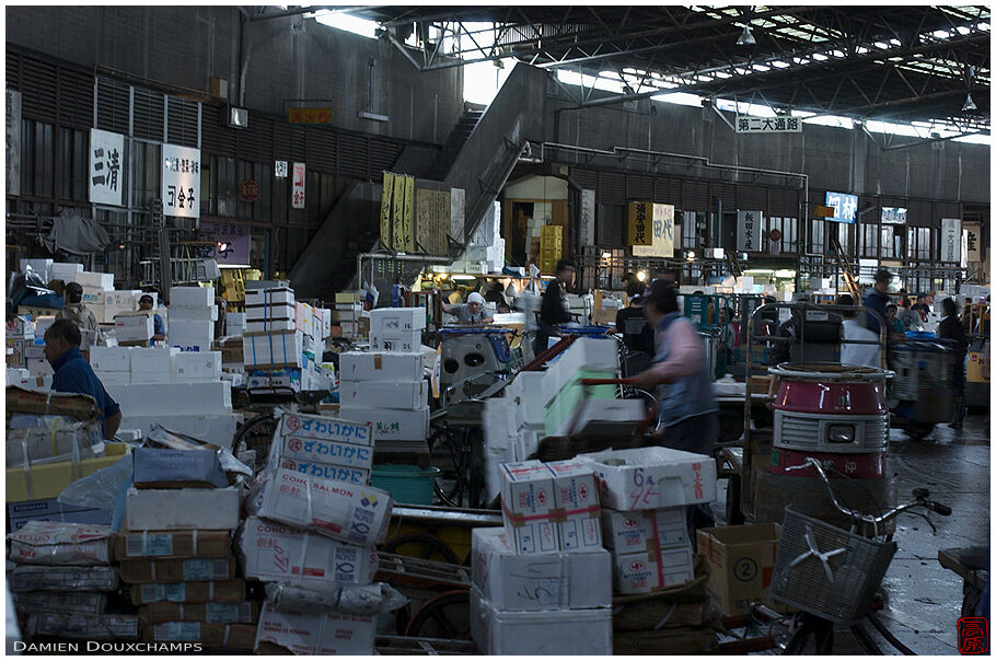 Loading area in Tsukiji market, Tokyo