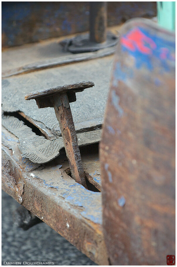 Rusted break pedal of a Toretto, Tsukiji market