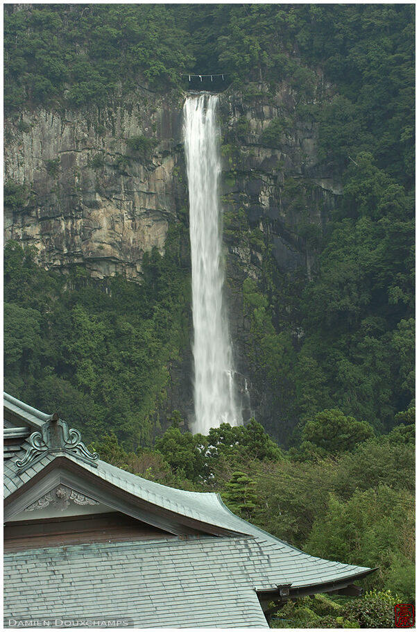 Temple roofs and the Nachi falls