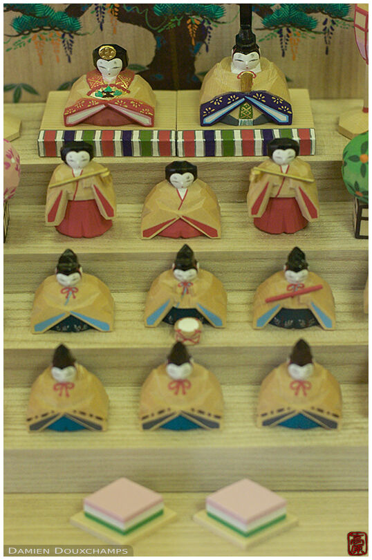 A traditional set of wooden dolls