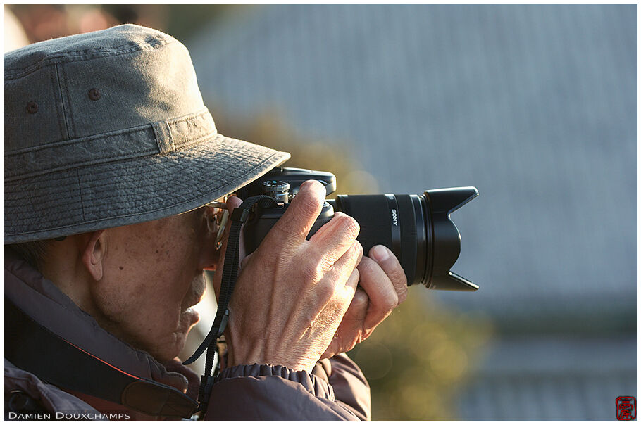 Photographing the sunset