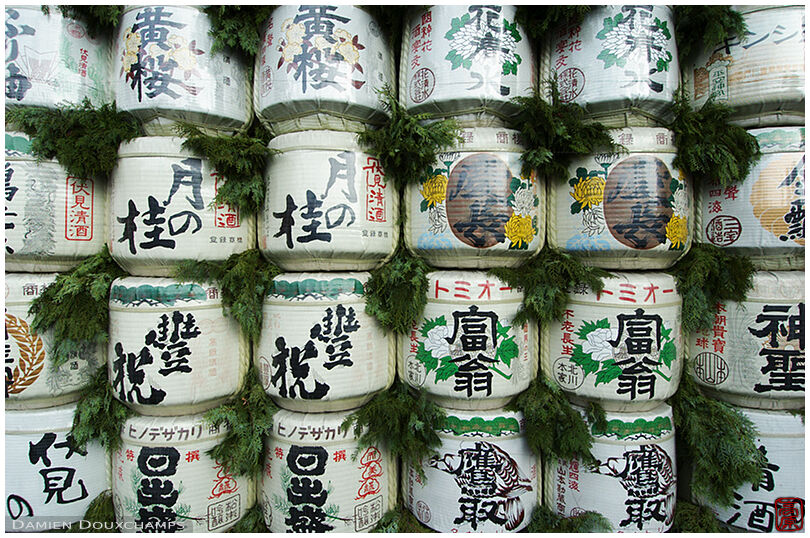 Sake barrels as offerings