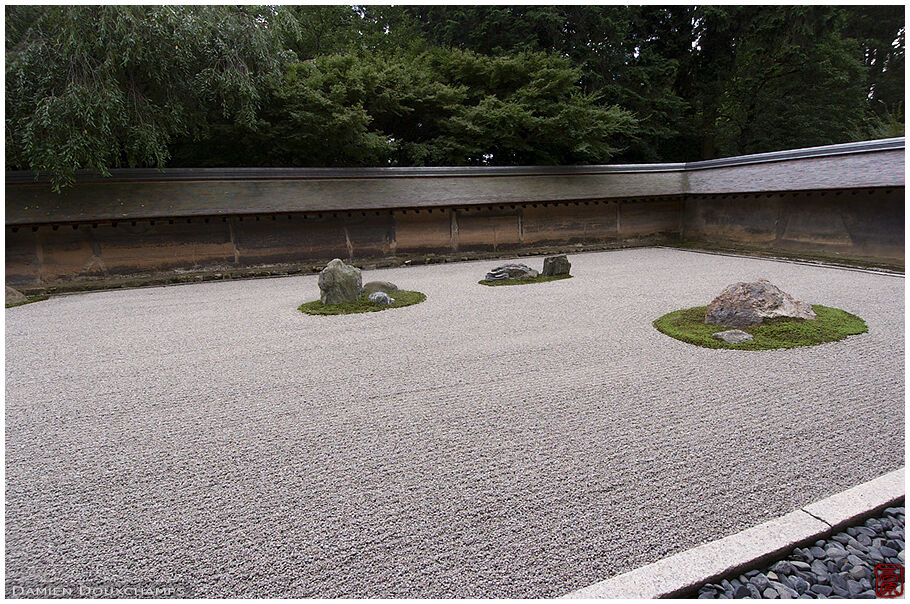 Wide view of the rock garden