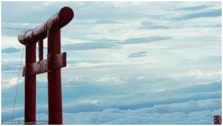 A torii above the clouds