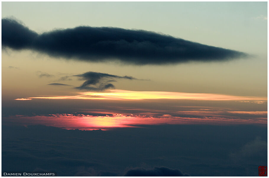 Red clouds before sunrise