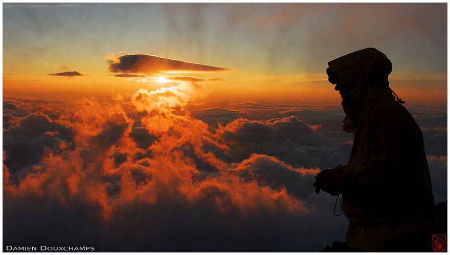 Climber at sunrise