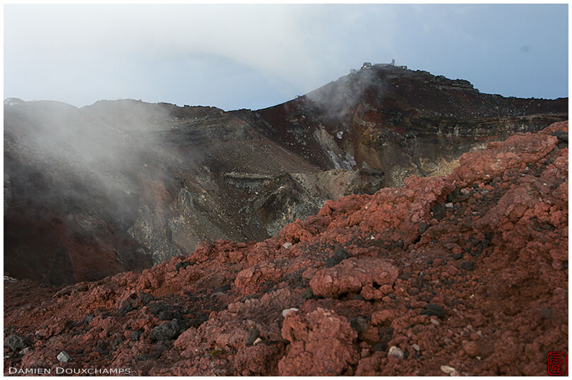 Red-stoned caldera
