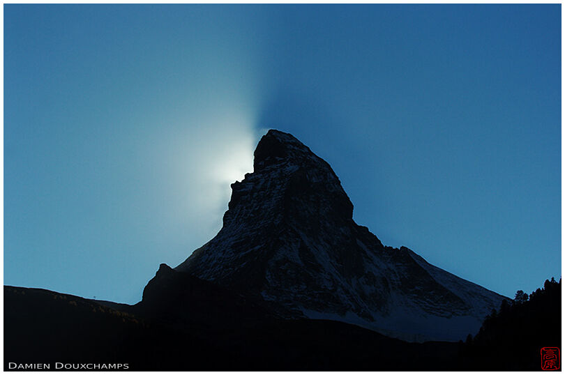 Backlighting the Matterhorn