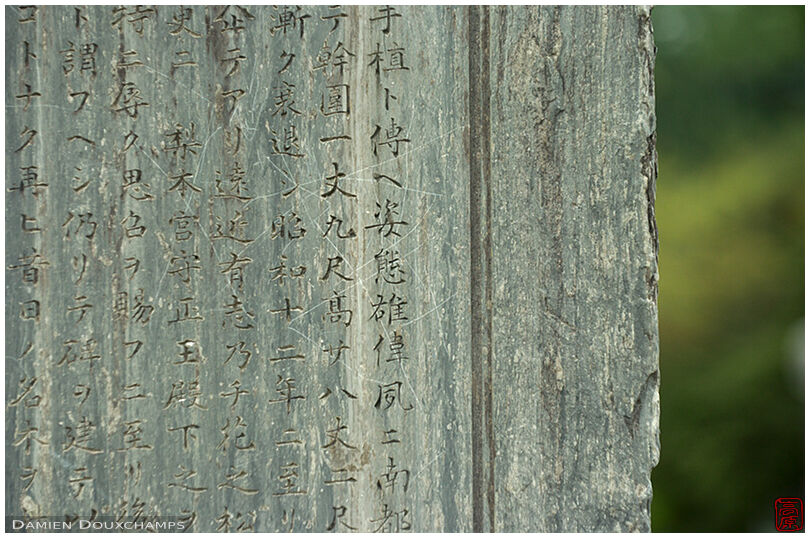 Words of stone in Nara Park