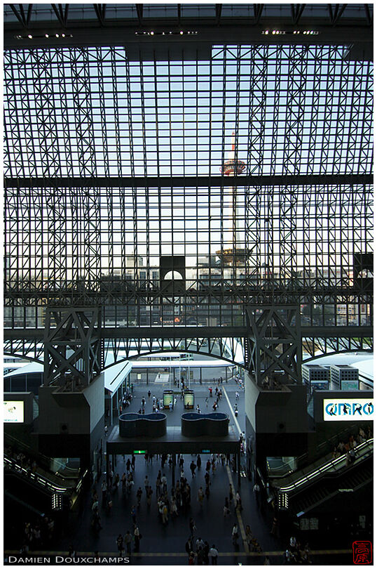 The main hall of Kyoto station