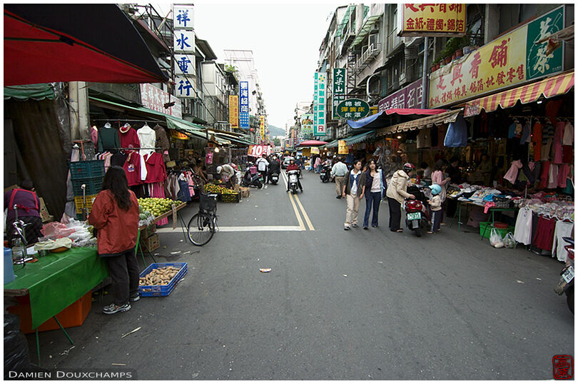 A busy street near Taipei 101