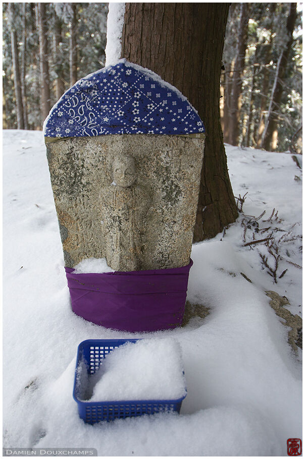 Snow covered mini-shrine