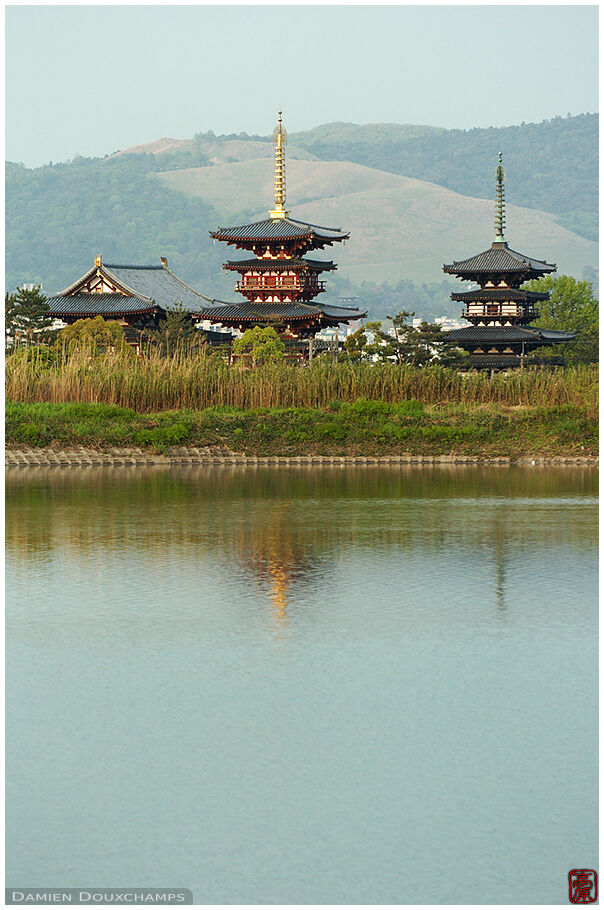 Yakushiji reflecting on the Oi-Ike pond: 18:40