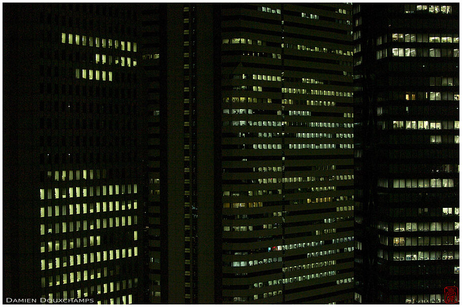 Buildings at night